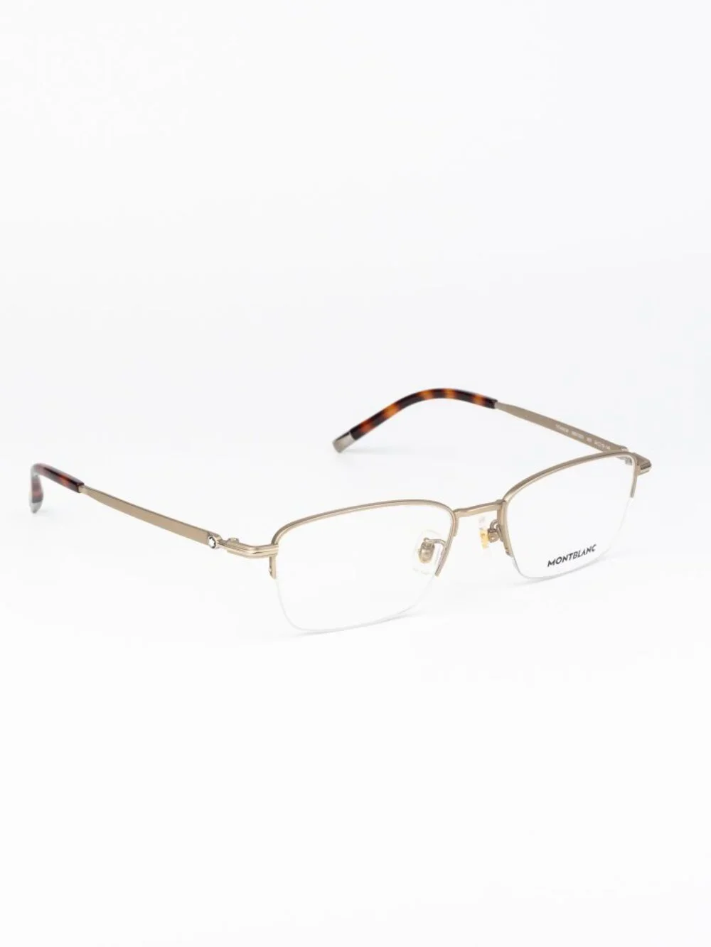 Montblanc Women Eyeglasses Gold Rectangle MB0133O 003 NEW AUTHENTIC